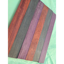 3/4 x 2 x 24 (6-pack) Variety Exotic & Domestic Wood Cutting Board Kit! Includes Purpleheart, Peruvian Walnut, and Padauk - Free Shipping!