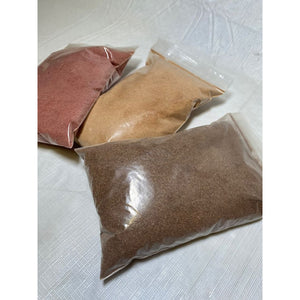 "Man Glitter". Small bags of sawdust for wood turners and crafters. Walnut, cedar, cherry