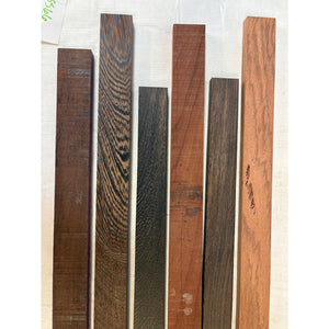 Variety Exotic Species Scrap Cutting Board Sticks - 24" 6-pack - Cutting Board Accents, Woodworking, Wood Craft - Free Shipping!