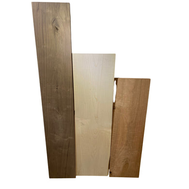 Variety Pack Wood Lumber- Walnut, Maple, Cherry - Great for Woodworking & Other Craft Projects -Free Shipping!