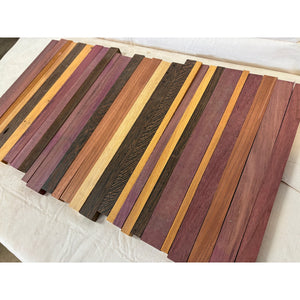Purpleheart & Exotics - 16" Scrap - Cutting Board Accents, Turning Wood, Crafts - Free Shipping!