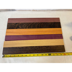 Variety Exotic Species Scrap Cutting Board Sticks - 16" 6-pack - Cutting Board Accents, Woodworking, Wood Craft - Free Shipping!