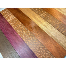 3/4 x 2 x 24 (10-pack) Exotic Wood Cutting Board Kit! Leopardwood, Bloodwood, Purpleheart and More
