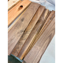 Box of Black 24" Mostly Walnut Sign Blanks / Rustic Wood Lumber for Crafts, CNC, Laser