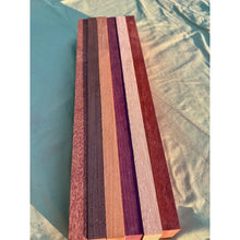 3/4 x 2 x 24 (6-pack) Variety Exotic Wood Cutting Board Kit! Purpleheart, Bloodwood, Leopardwood and More - Free Shipping!