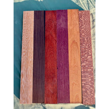 3/4 x 2 x 24 (6-pack) Variety Exotic Wood Cutting Board Kit! Purpleheart, Bloodwood, Leopardwood and More - Free Shipping!