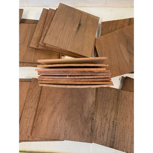 1/8 x 3-1/2 x 5" (apx 66 pcs) Thin Walnut Wood Boards for Crafting, Laser Engraving, CNCing