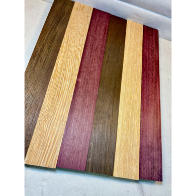 3/4 x 2 x 24 (6-pack) Exotic Wood Cutting Board Kit! Purpleheart, Peruvian Walnut & White Wenge - Free Shipping!