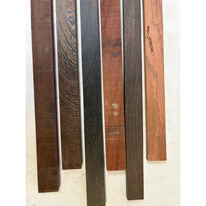 Variety Exotic Species Scrap Cutting Board Sticks - 24" 6-pack - Cutting Board Accents, Woodworking, Wood Craft - Free Shipping!