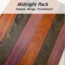 3/4 x 2 x 24 (6-pack) Variety Exotic & Domestic Wood Cutting Board Kit! Includes Purpleheart, Wenge, and Padauk - Free Shipping!