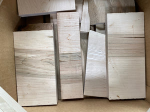 Box full of small Maple wood pieces - FREE SHIPPING